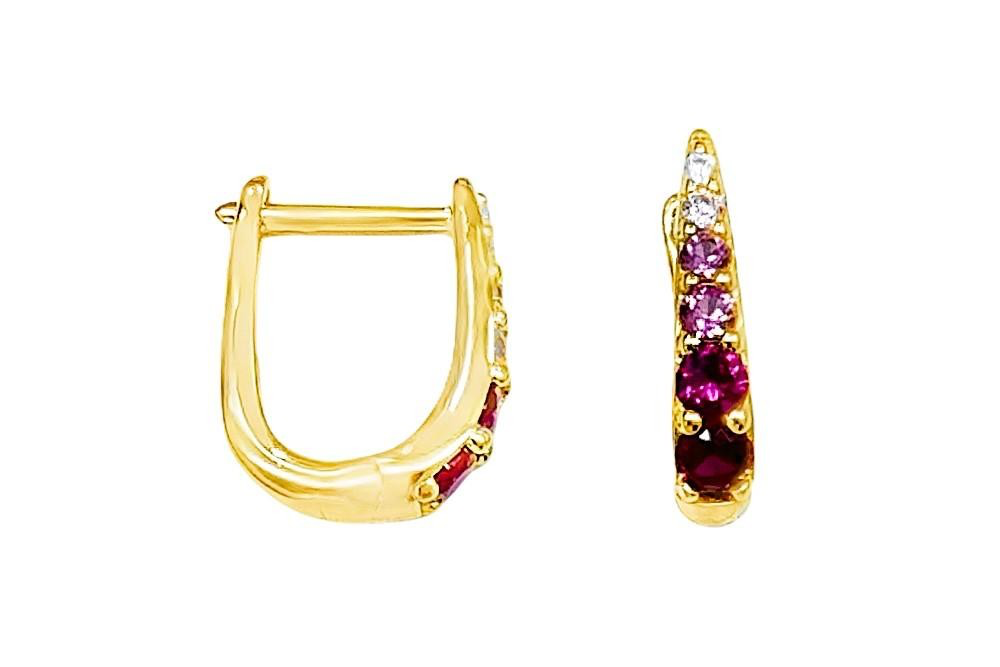 Red Zirconia earrings